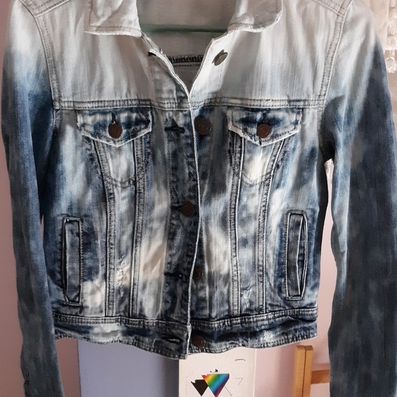 denim ombre bleached jacket - Picture 2 of 5